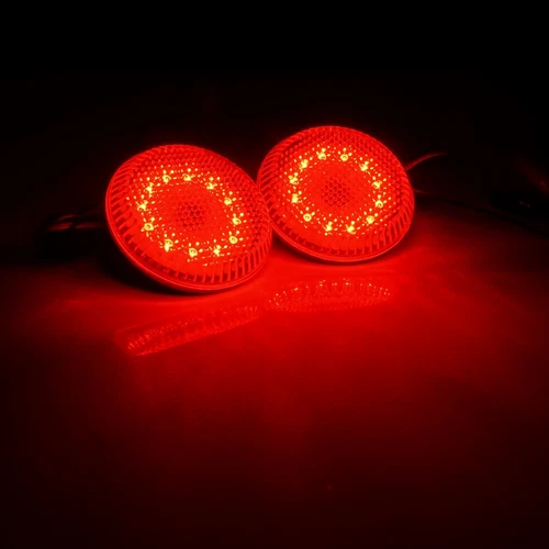 2x Clear Lens 24-SMD LED Rear Bumper Reflector Tail Brake Backup Lights fog Lamp For Toyota Corolla OEM#8191002040,81910-02040,TO2830104,6982751716192
