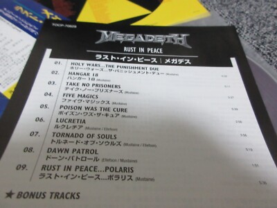 MEGADETH / rust in peace /JAPAN LTD mini LP CD OBI | eBay