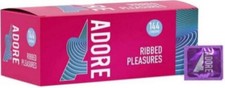 144 Pasante Adore Ribbed Kondome mit Rillen, gerippt, Stimulation Präservative
