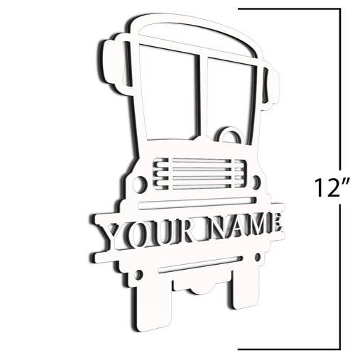 Metall Personalisiert Schulbus Schild | Türhänger | Familiennamen Schild | Geschenk für B - Bild 6 von 12