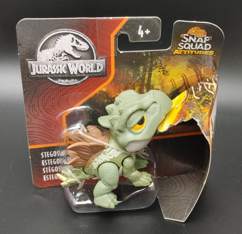 2x Jurassic World Dinosaur Figures Snap Squad Dimorphodon & Stegosaurus 2" - Picture 5 of 6