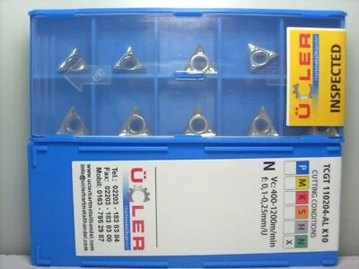 10X TCGT 110204-AL K10 BEARBEITUNG VON ALU UND KUNSTSTOFFE WENDEPLATTEN (1) - Bild 1 von 2