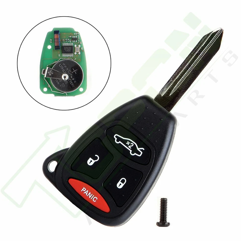Para Chrysler 300 Jeep Grand Cherokee Entrada sin llave Control remoto Coche Llavero Foto 2 de 4