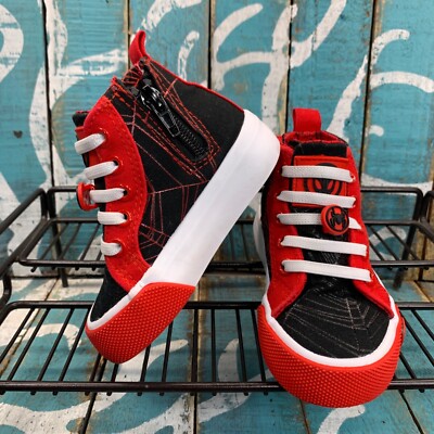Ground Up Miles Morales High Top Marvel Spiderman Toddler Red