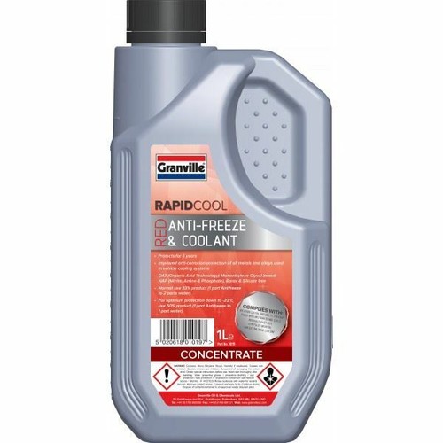 Granville Rapid Cool Red Longlife Car AntiFreeze & Coolant Concentrate