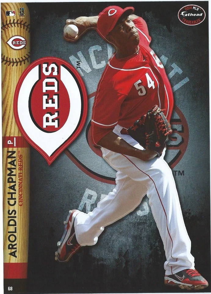 AROLDIS CHAPMAN CINCINNATI REDS FATHEAD TRADEABLES REMOVABLE STICKER 2013 #33 - Image 2 of 3