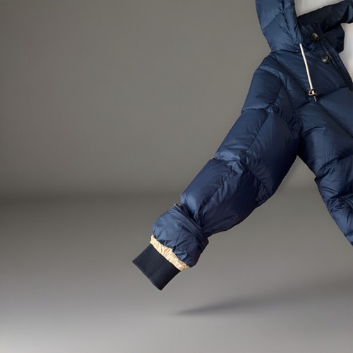 Abercrombie & Fitch Plumón Cremallera Completa Capucha Azul Marino 600 Talla Hombres Pequeño - Imagen 15 de 16