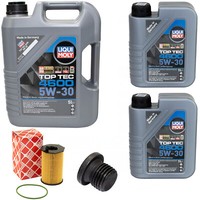 MotoröL Set 5W-30 Liqui Moly 7 Liter + ÖLfilter + Schraube FüR Audi A4 A5 A6 A7
