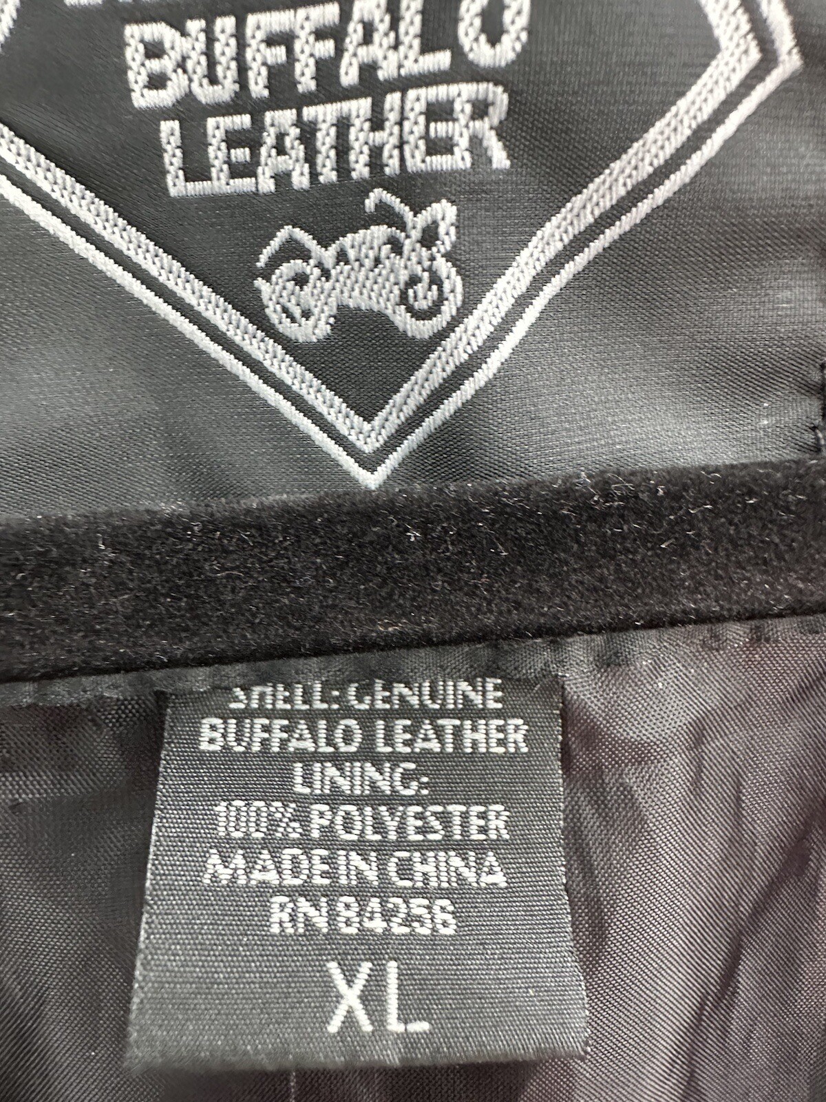 VTG Patchwork Black Leather Motorcycle Biker Vest… - image 15