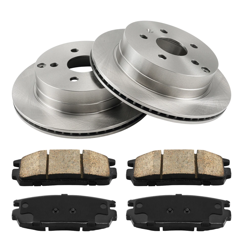 Rotores traseros + pastillas de freno de cerámica para Chevy Equinox GMC Terrain 2010-2016 2017 Foto 3 de 4