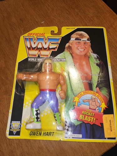 CAS 80 1993 Hasbro WWF Series 7 Owen Hart Yellow C...