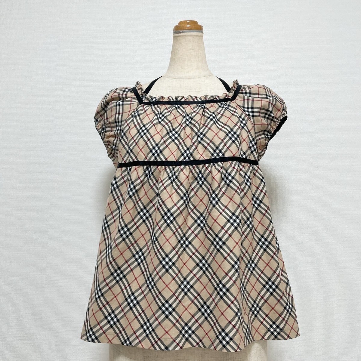 Burberry London Japan Nova Check Halter Neck Blouse Top Size 160 