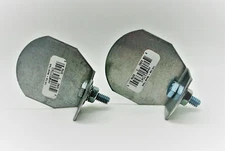 (2 pack)  Galvanized Round Rail Steel Barn Door Rail End Cap  HH53-7043 