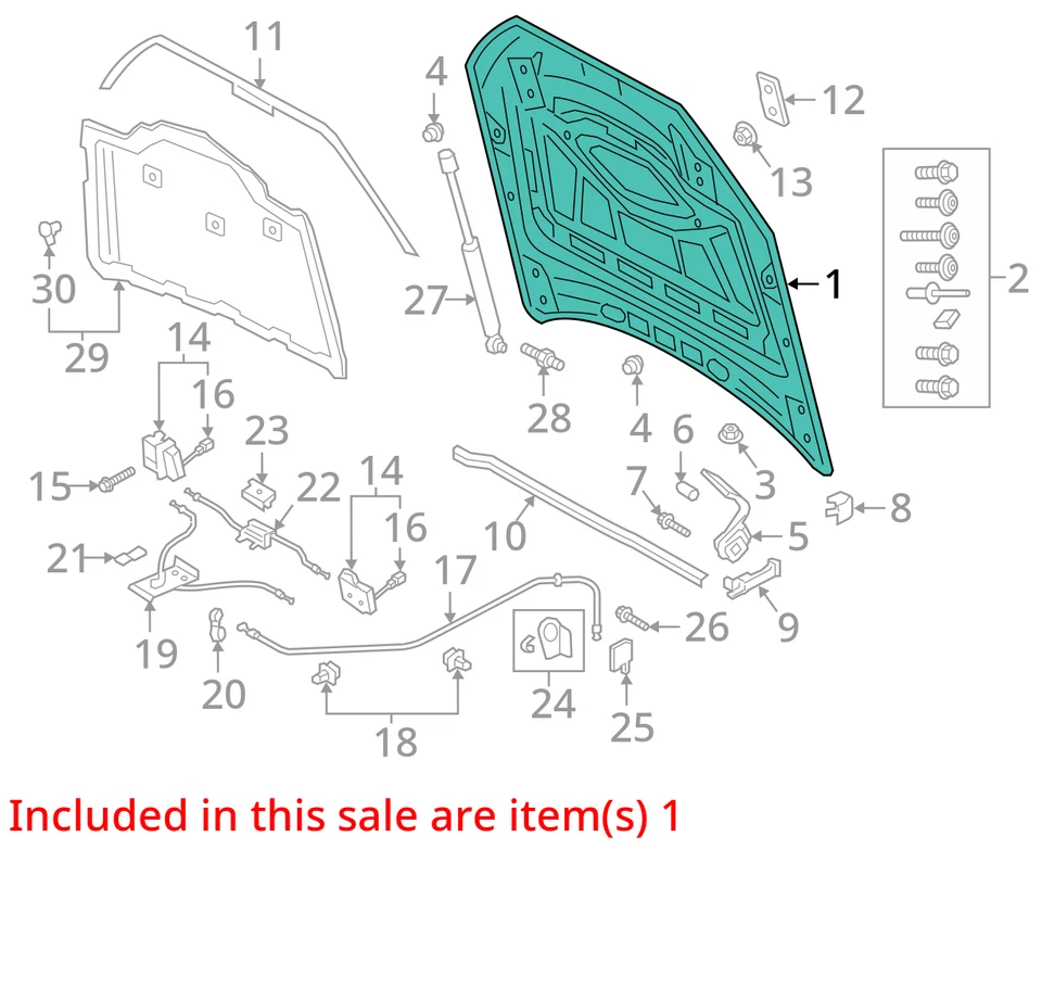 2017 2018 2019 2020 2021 2022 2023 2024 AUDI Q7 FRONT HOOD CARRARA WHITE (0Q) Foto 3 de 4