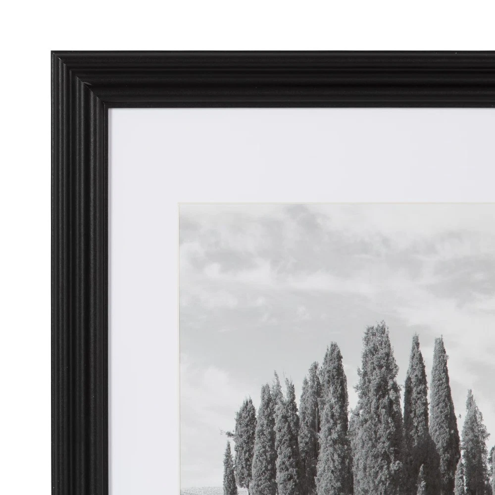 Traditional Gallery Wall Picture Frame Black 11x14 Matted to 8x10 - thumbnail 2