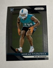 Minkah Fitzpatrick 2018 Panini Prizm Rookie Card #243 Miami Dolphins RC. rookie card picture