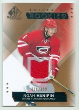 2015-16 Upper Deck Sp Game-Used COPPER Authentic Rookie Jersey Noah Hanifin /399