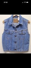 Wrangler Sleeveless women’s Denim Collared Waistcoat size small 