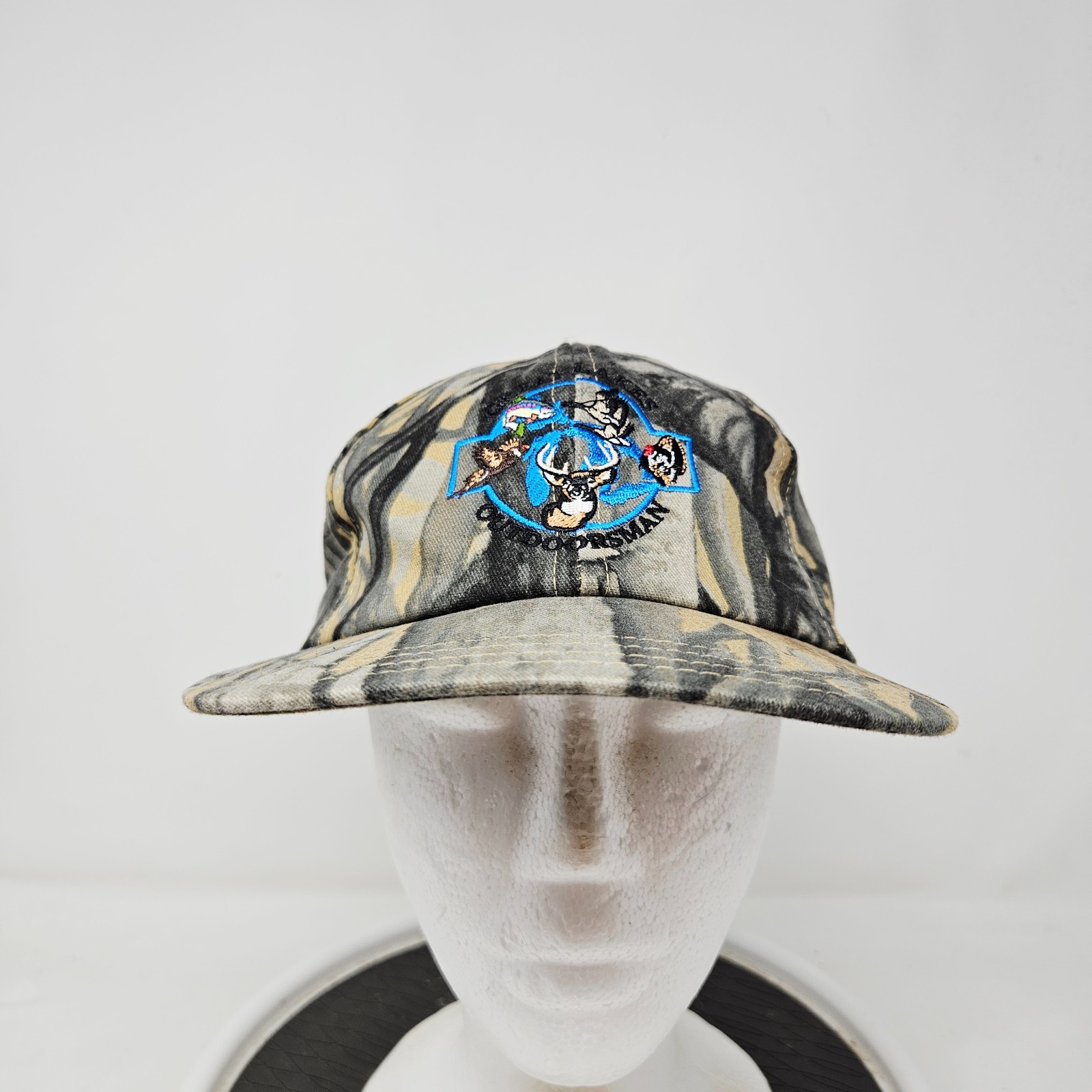 Vintage Camo Snapback Hat Made In USA 90s Hunting Outdoors