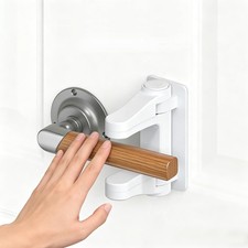 Door Lever Lock 4-Pack Child Proof Doors, No Tools Strong 3M adhesiv