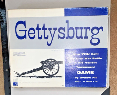 1961 AVALON HILL BATTLE of GETTYSBURG BOARD GAME CLEAN VGC VINTAGE