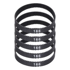 166mm GT-2 Timing Belt, 5pcs 6mm Width 2mm Pitch 3D Printing Closed Loop, Black