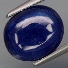 4.03CTS.Top Color! Top Cornflower Blue Sapphire Loose Gemstone Oval Cabochon