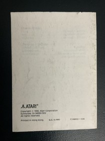 Xenophobe Atari Lynx Instruction Manual Only