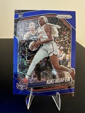 Kiki Iriafen 2025 Panini Prizm WNBA 72 Blue Velocity Prizm RC Mystics