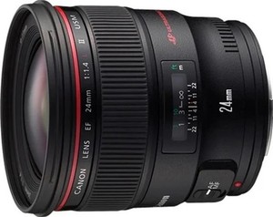 Canon EF 24mm f1.4L II USM Black Photography Camera Lens