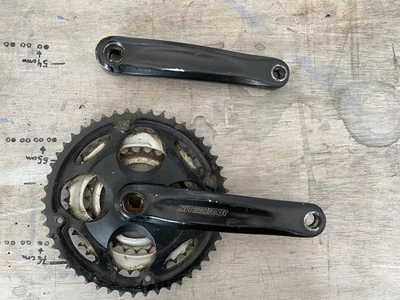 SR Suntour Kurbelgarnitur 48/38/28 Vierkant 175 mm Alu / Stahl Schwarz - Bild 1 von 2