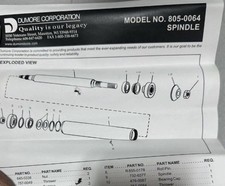 Dumore Spindle Model # 805-0064
