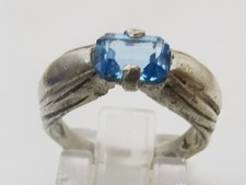 Vintage Sterling Silver and Blue Topaz Ring