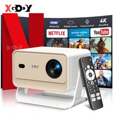 XGODY 4K Smart Projector TV1080P 5G WiFi BT5.4 25000Lumens Office Home Theater