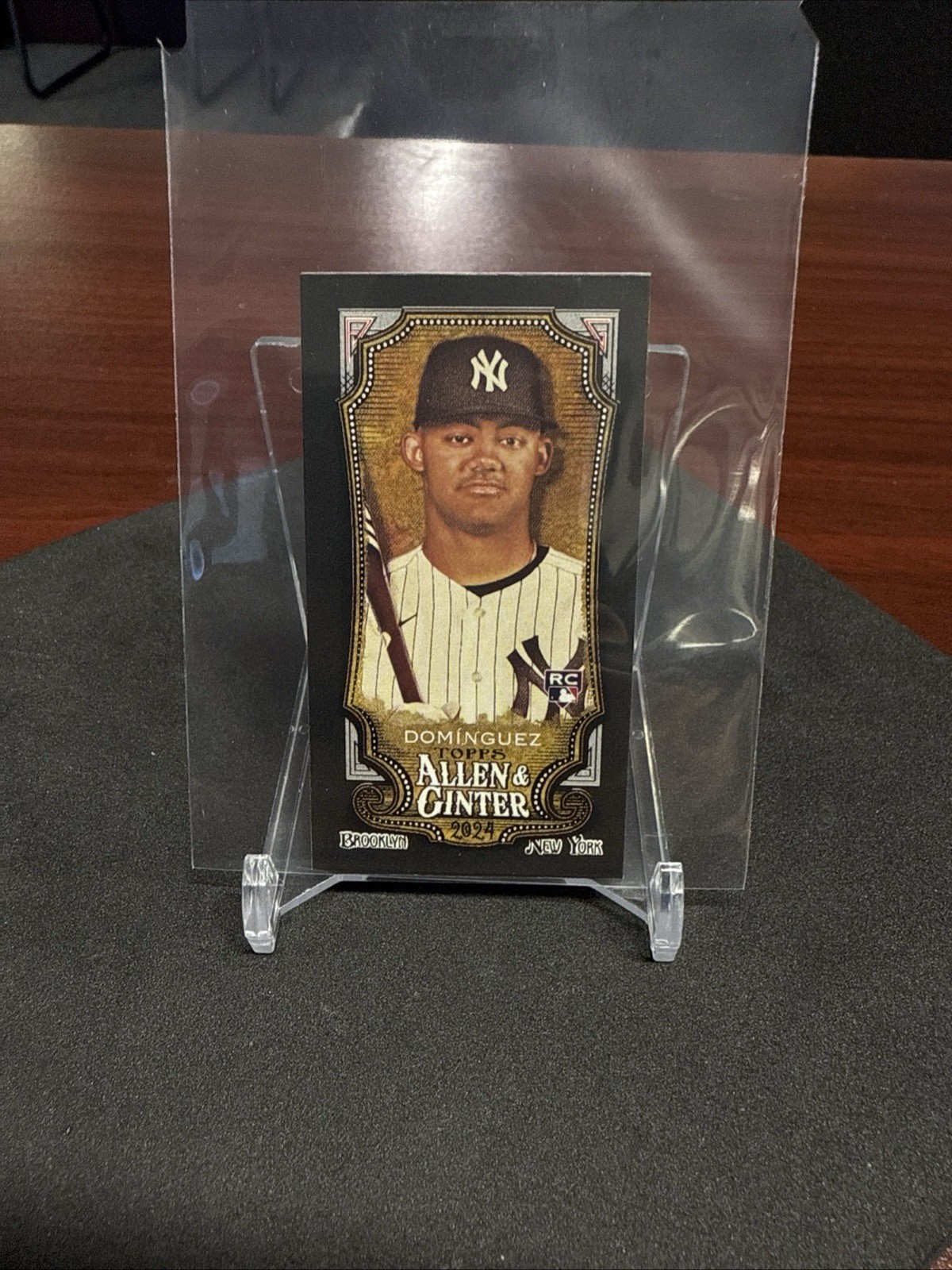 2024 Topps Allen & Ginter Jasson Dominguez RC Mini Black Border #31 NY Yankees 3