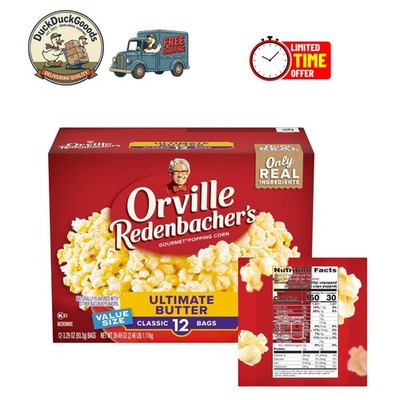 12-Count Orville Redenbacher's Ultimate Butter Popcorn - Gluten-Free Snack