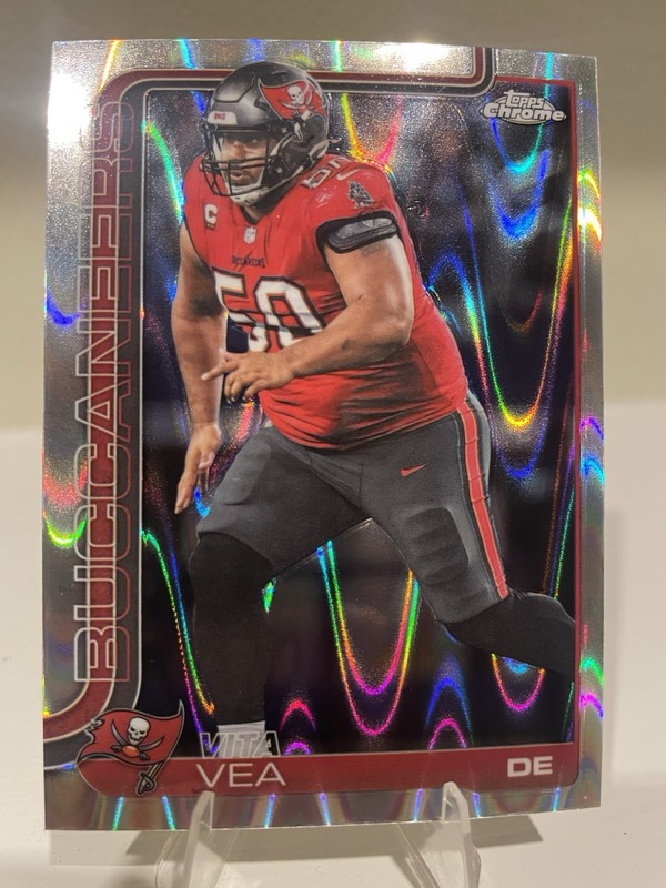 2025 Topps Chrome Ray Wave Refractor #286 Vita Vea Tampa Bay Buccaneers SP