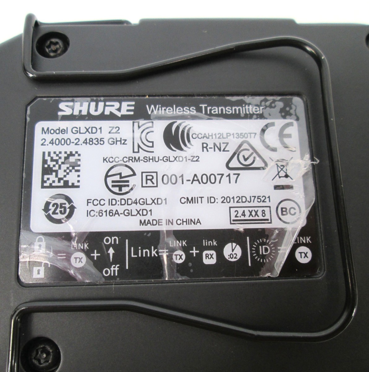 SHURE GLXD1 Z2 ワイヤレス送信機 ブラック 通電確認済み SHURE GLXD1 Z2 ワイヤレス送信機 ブラック SHURE GLXD1 Z2 ワイヤレス