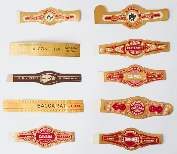 Chinchal, Vitolas de Coleccion , Cigar Bands, 10 diferentes, Set 2