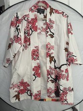 Kimono Floreale per Cardigan, Donne Uomo Vintage Stampato Camicia Maniche Taglia L