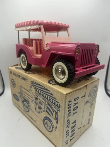Vintage 1960s Tonka Surrey Jeep Pink Steel