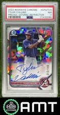 Tyler Collins PSA 7 2022 Bowman Chrome 13/100 Prospect Auto Atomic Braves 2280