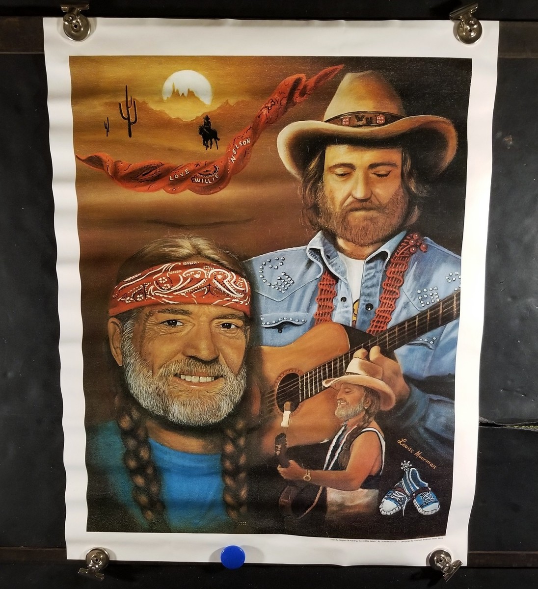 Willie Nelson Love poster ORIGINAL unused approx 19