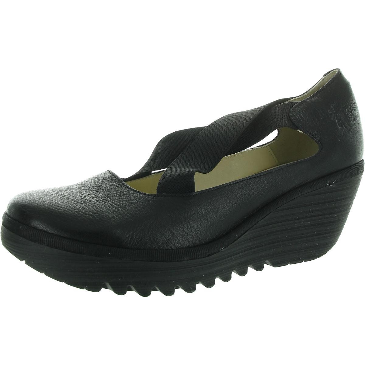 Женские мокасины FLY London Yoly 402 черные с перекрещивающимися краями размер 41 средний BM BHFO 3019 35790₽