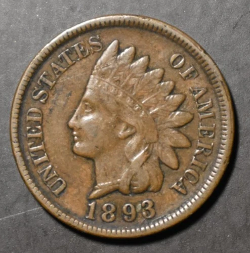 US  1893  Indian Head Cent  XF