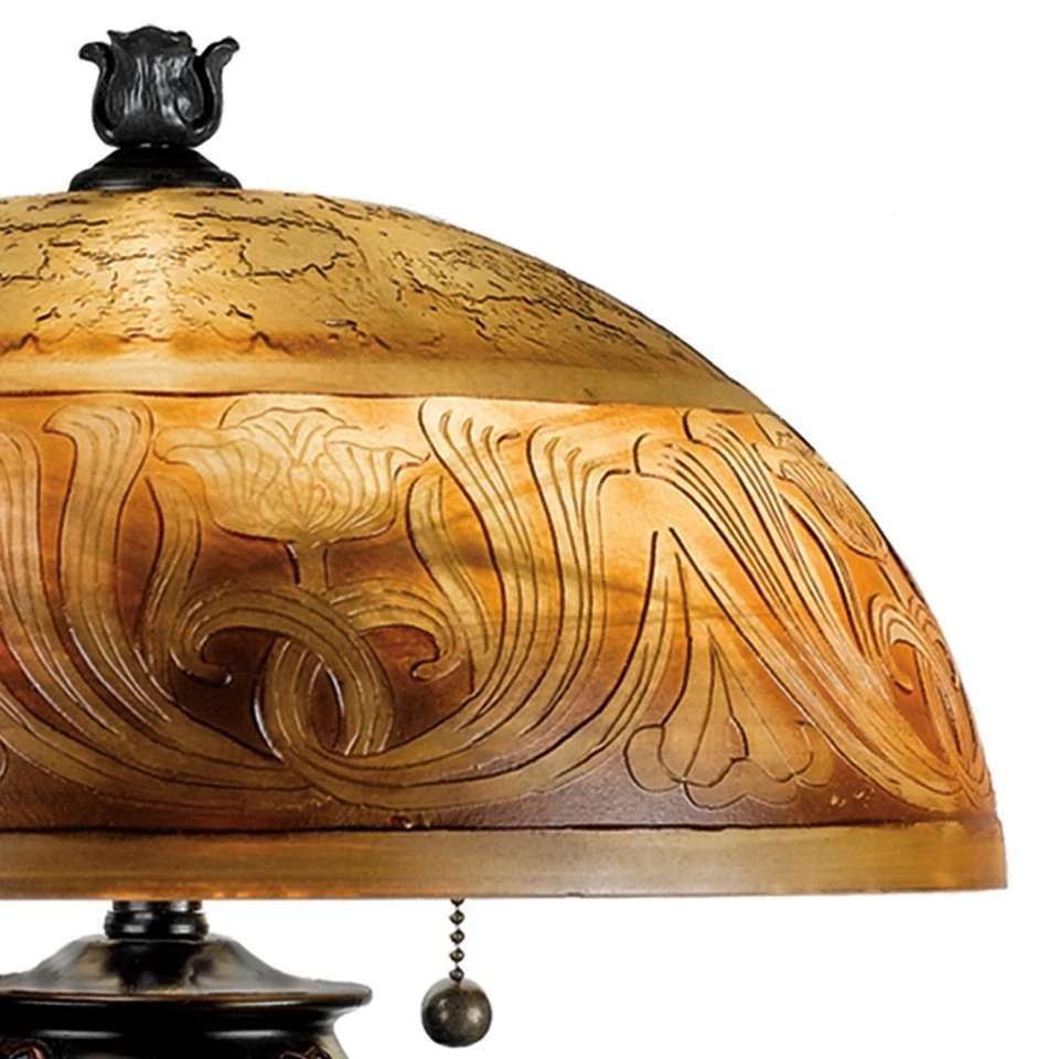 Lámpara de mesa Quoizel QJ6781T Signature 2 luces 18" de alto - Teco Rossa Foto 4 de 4