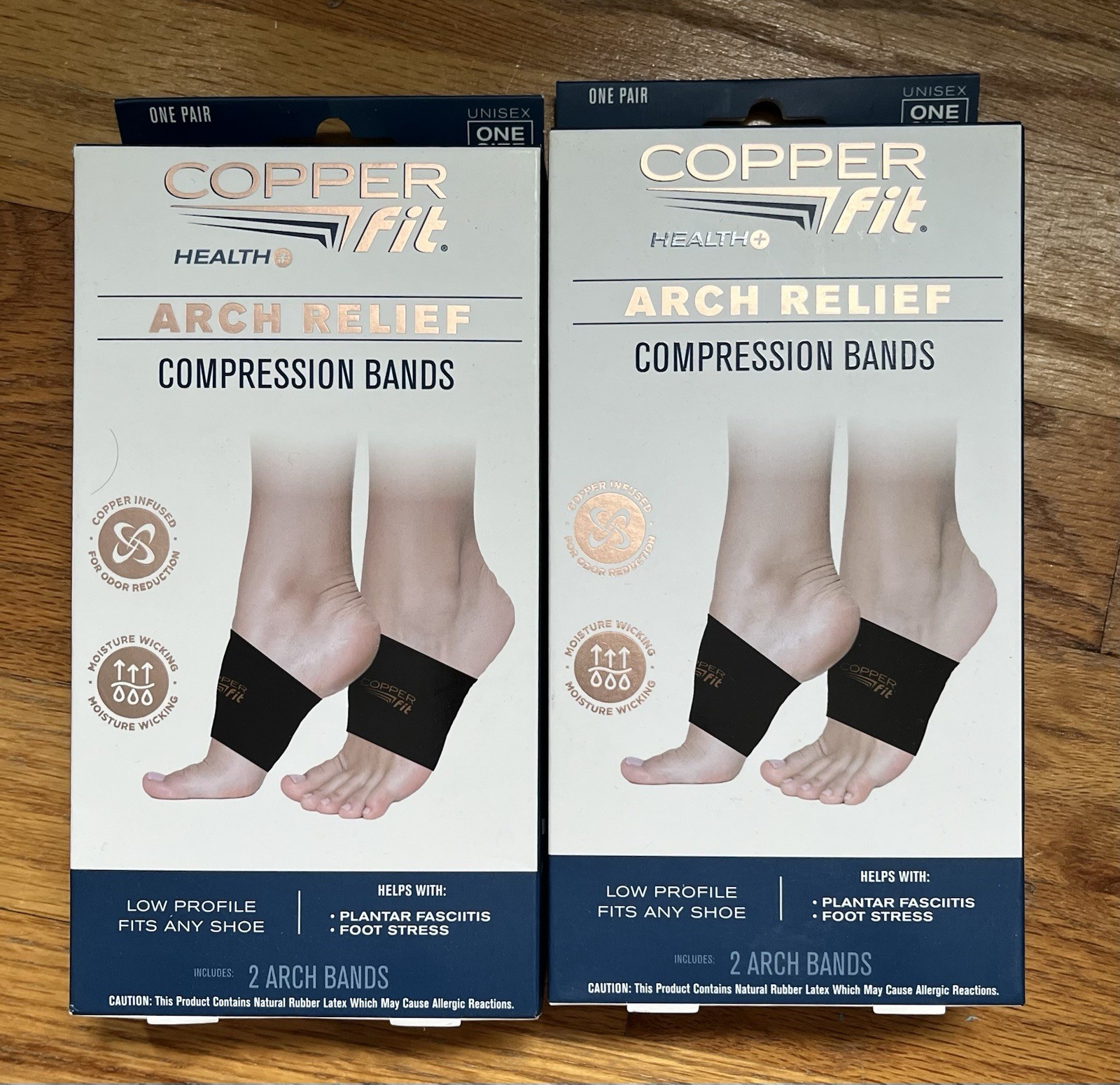 Copper Fit Health Arch Relief Plus Compression Bands LOT OF 2 NEW ...