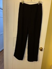 Kasper Women's Black lined dress pant Sz 10 Wider Straight Leg NWT Retail 59