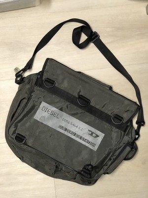 Vintage Diesel Sub Zero Ice Station Shoulder Messenger Tote Bag Gray Rare