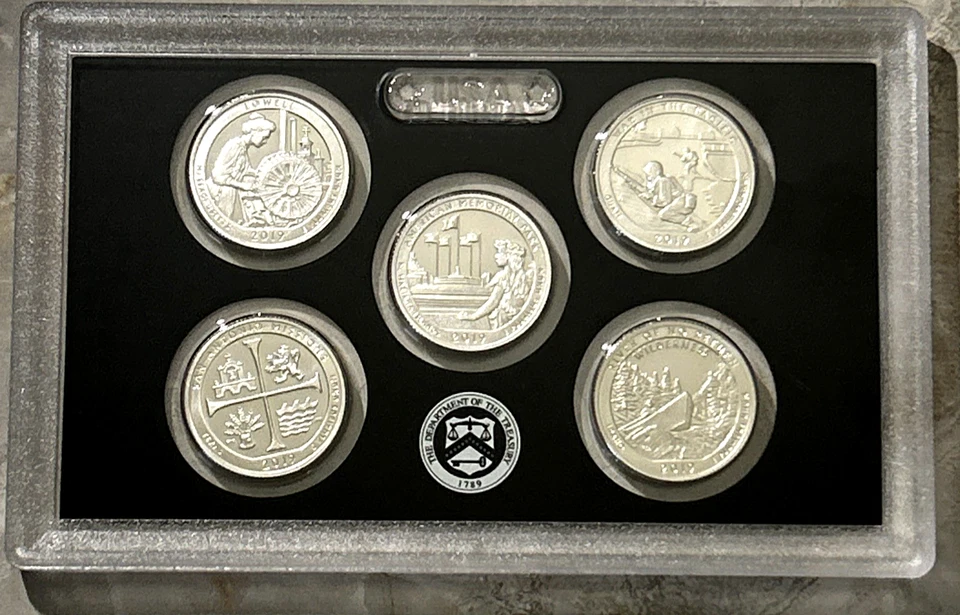 2019 S National Parks America the Beautiful Mint SILVER Proof Set No Box w CoA - Image 4 of 4